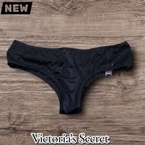 New Victoria’s Secret Lace Cheeky Panty – Black – Size Small